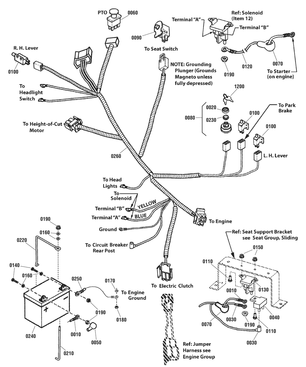 Electrical Group Diagram and Parts List for 2691041-01-EZT2042 2012 Briggs and Stratton Lawn Tractor Accessories